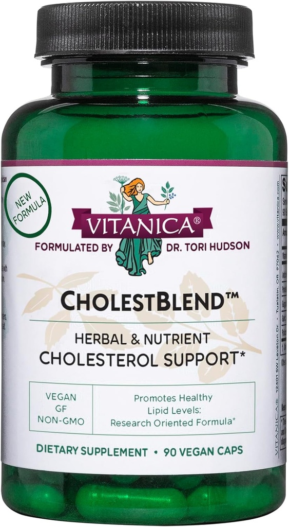 Vitanica Cholestblend, Soutien au cholestérol, Vegan, 90 Capsules