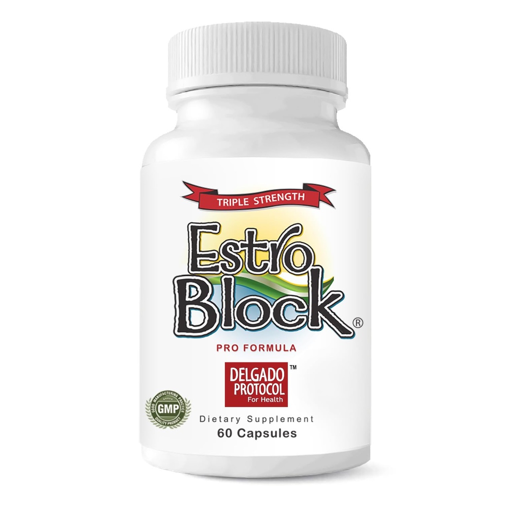 Estroblock PRO Triple Strength - 60 Capsules, DIM & Indole 3-Carbinol for Natural Hormonal Hormone Balance, Acne - Anti Toxic Estrogen Aromatase Inhibitor Blocker. Soy Free, Dairy Free, Non-GMO (1)