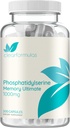 Phosphatidylsérine Nootropics Supplément de soutien au cerveau - Supplément de mémoire avancé pour le soutien de la fonction cérébrale avec DMAE Gotu Kola et Ginkgo Biloba - Vegan non-OGM et fabriqué aux États-Unis (60+ services)