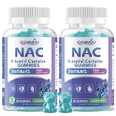 2 Pack NAC Gummies for Kids & Adults, NAC Supplement N Acetyl Cysteine 200mg for Antioxidants & Immune Support, Non-GMO, Gluten-Free, Vegan, Sugar Free, Blueberry Flavor, 120 Count