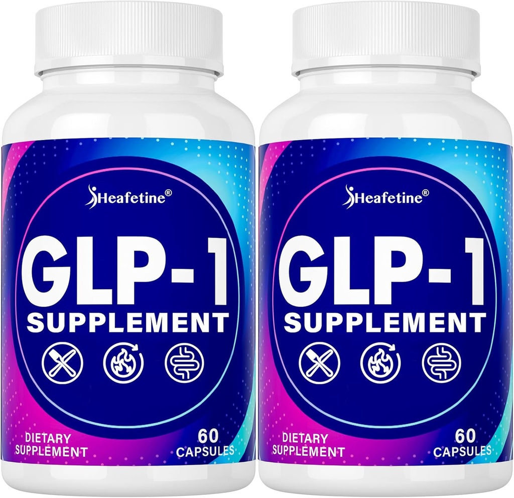 Supplément GLP-1, avec naturellement supplément GLP1 probiotique pour les femmes et les hommes, houblon et extrait de thé vert, supplément GLP 1 pour Gut, énergie, GLP-1 et santé globale - 120 capsules