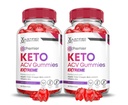 (2 Pack) Premier Keto ACV Gummies Extreme 2000MG Premier Keto Gummies Vinaigre de cidre de pomme formulé avec du jus de betterave grenade poudre B12 Vegan Non OGM 120 Gummys