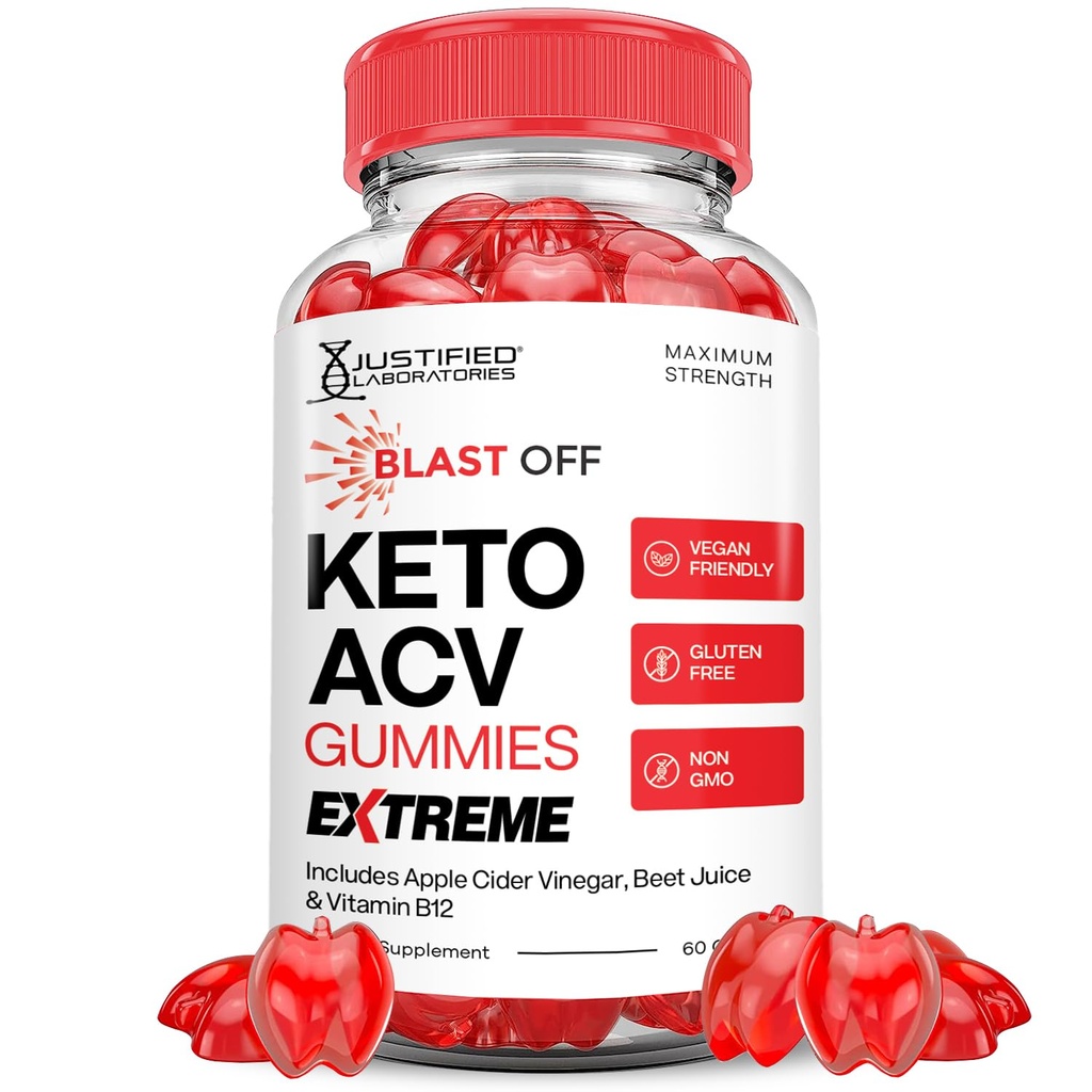 Blast Off Keto ACV Gummies Extreme 2000MG Blast Keto Gummies vinaigre de cidre de pomme formulé avec jus de betterave grenade poudre B12 végétalien non OGM 60 Gummys