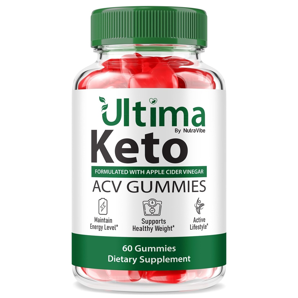 Ultima Keto ACV Gummies – Ultimate Apple Cider Vinegar & Electrolytes-Inspired Gummy with Premium Support for the Skin, Hydration & Body Goals | Delicious, Easy-to-Chew (60 Gummies)