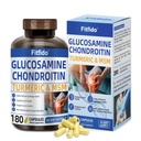 Glucosamine Chondroïtine MSM et supplément curcuma - utilisé pour le cartilage et la santé articulaire et la flexibilité - pour les femmes et les hommes - Non-OGM, sans gluten, 180 capsules