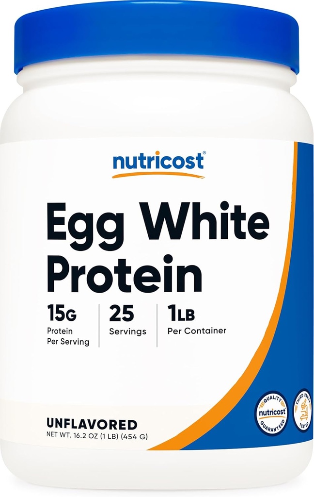 Nutricost Egg White Protein Powder 1lb (Unflavored) - Non-GMO, Gluten Free