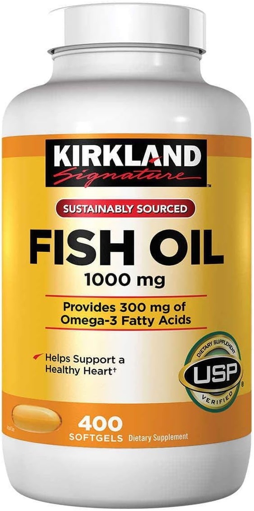 Oméga-3 Huile de poisson Concentré 1 000 Mg., 400 Softgels
