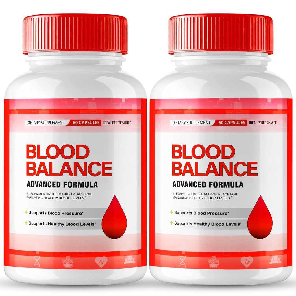 Blood Balance Blood Formula Support Supplement Capsules, Official BloodBalance Pills - Extra Strength, Premium Formula for Healthy Circulation & Stable Levels, All Natural Health Reviews (2 Pack)