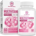 Multivitamine liposomique pour les femmes 1400MG - Suppléments multivitamines quotidiens pour les femmes avec fer, vitamine A, C, D, E et complexe B pour la santé immunitaire, les cheveux et la peau pour les femmes 18+,60 Capsules végétaliennes