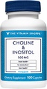 La vitamine Shoppe Choline & Inositol 500MG, une fois par jour supplément pour le métabolisme des graisses et la santé du cerveau (100 capsules)