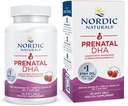 Nordic Naturals Prénatal DHA, fraise - 90 gels mous - 830 mg Oméga-3 + 400 UI Vitamine D3 - Non-OGM - 45 portions