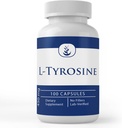 Ingrédients originaux purs L-Tyrosine (100 capsules) Toujours Pure, Pas d'additifs ou de remplissages, Lab Vérifié