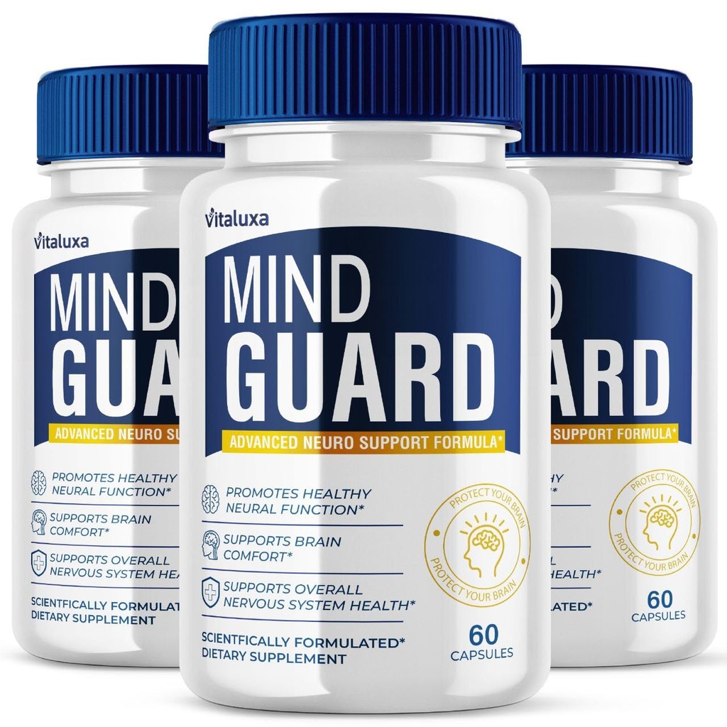 (3 Pack) Mind Guard Brain Supplement Capsules, MindGuard Memory Pills Brain Health Nootropic Booster Clarity Focus Advanced Formula Premium Cognitive Function Support All Natural Ingredients (180 Ct)