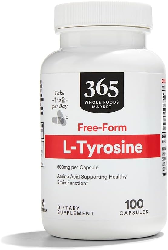 365 par Marché des aliments entiers, L Tyrosine 500Mg, 100 Capsules