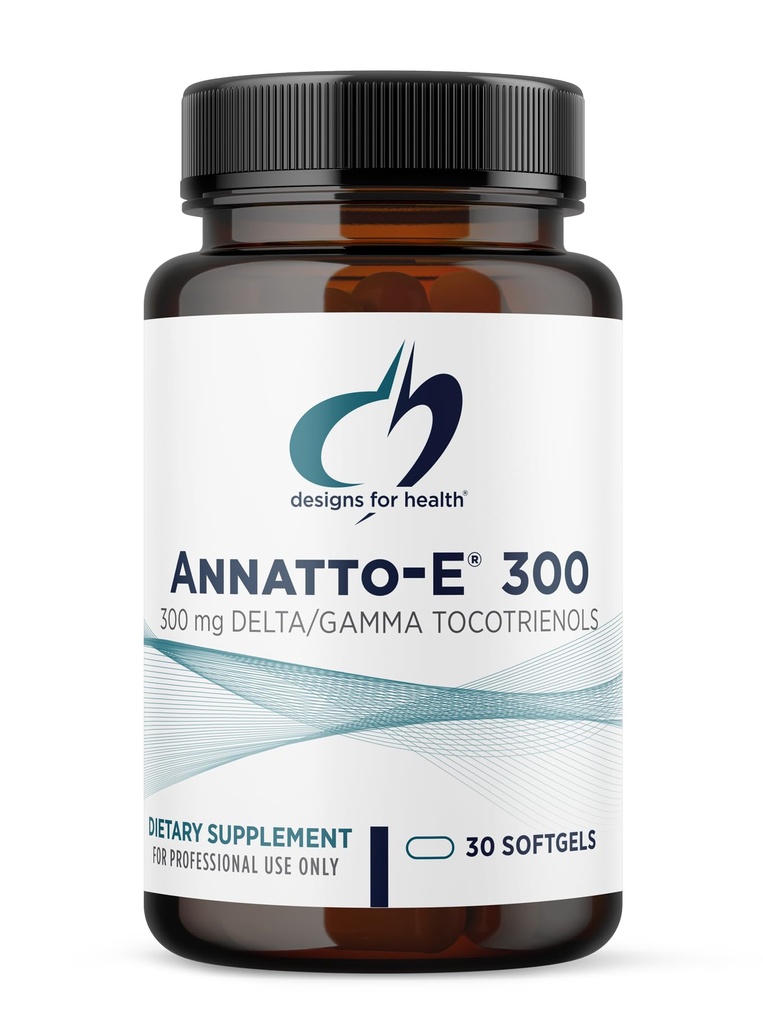 Conceptions pour la santé Annatto-E 300 mg de tocotriénols - Supplément complexe de vitamine E d'or Delta + Gamma tocotriénols - Cardiopathie, Vieillissement en santé + Support antioxydant - Non-OGM (30 Softgels)