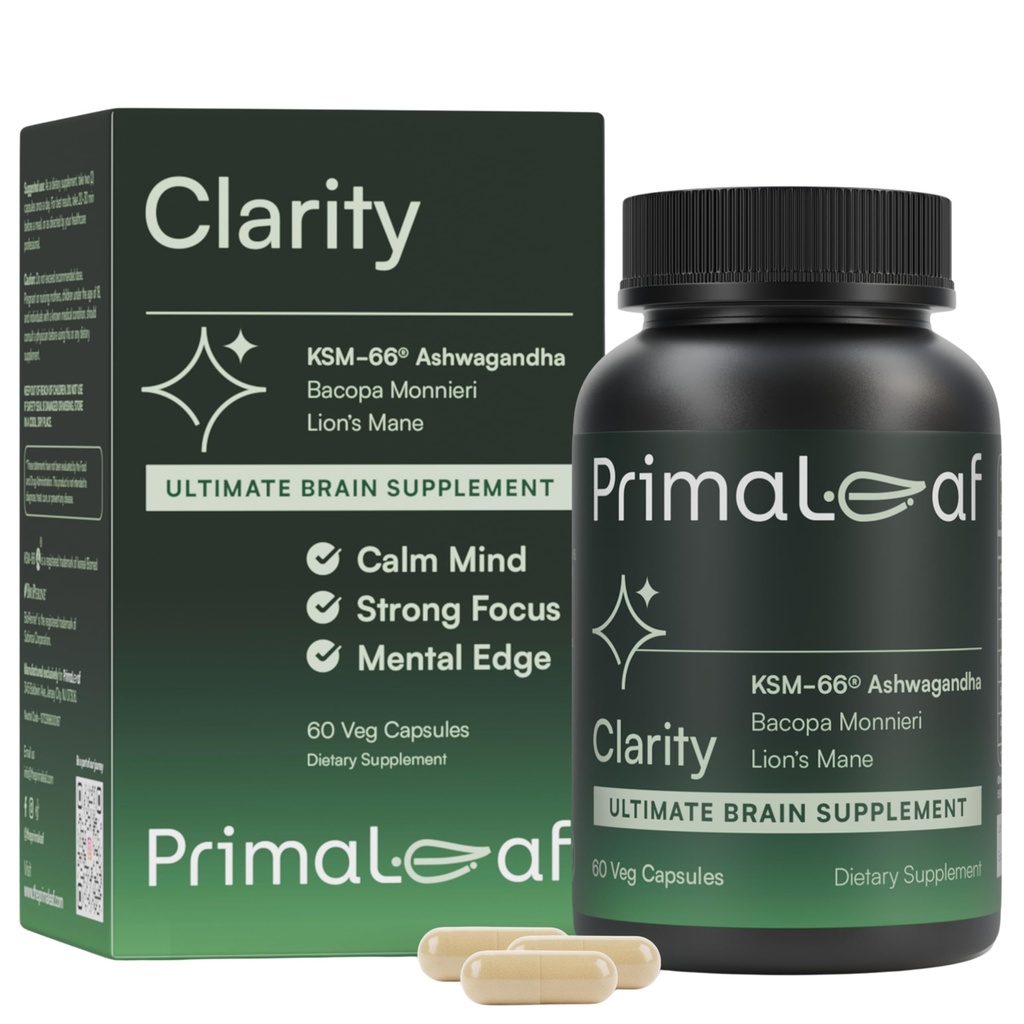 Clarity Nootropics Supplément Cerveau pour Focus, Memory, & Stress Relief