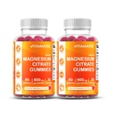 Citrate de magnésium vitamatique 600mg par portion - 60 Compte - favorise la détente saine, les muscles, les os et le soutien énergétique (paquet de 2)