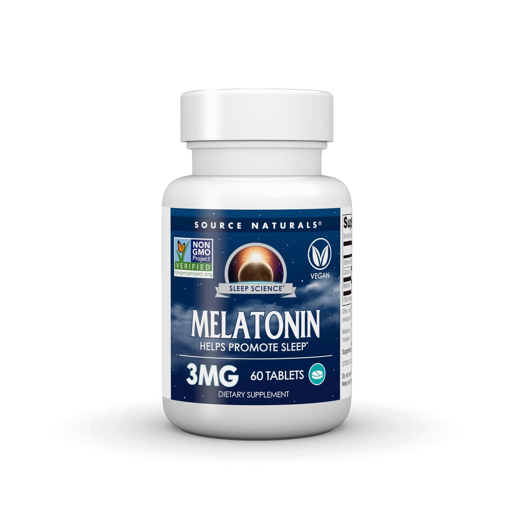 Source Naturals Sleep Science Melatonine* - 3 mg, 60 comprimés à libération prolongée