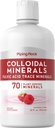 Piping Rock Colloïdal Minéraux liquides 32 fl oz) Acide fulvic 70 Plant dérivés minéraux traces de framboise Saveur de framboise, végétarien, non-OGM, supplément sans gluten