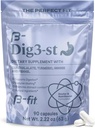 Supplément à base de plantes digestives B-FIT - racine de gingembre, curcuma, fenouil et Cuachalalate - 60 capsules - formule 100% naturelle pour une digestion facile et un confort d'estomac - utilisation avant les repas