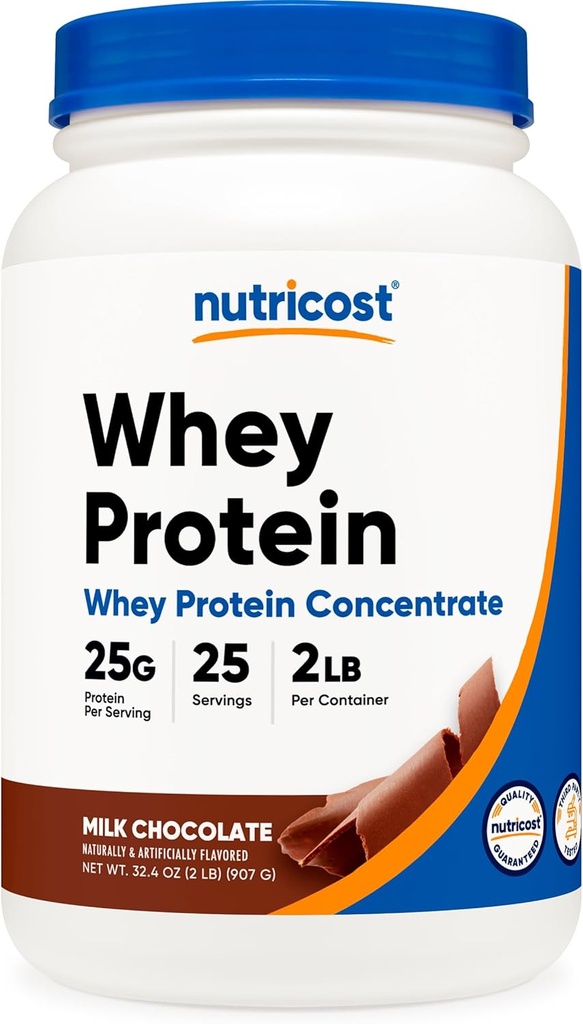 Nutricost Whey Protein Concentrate (Chocolate) 2LBS - Sans gluten et sans OGM