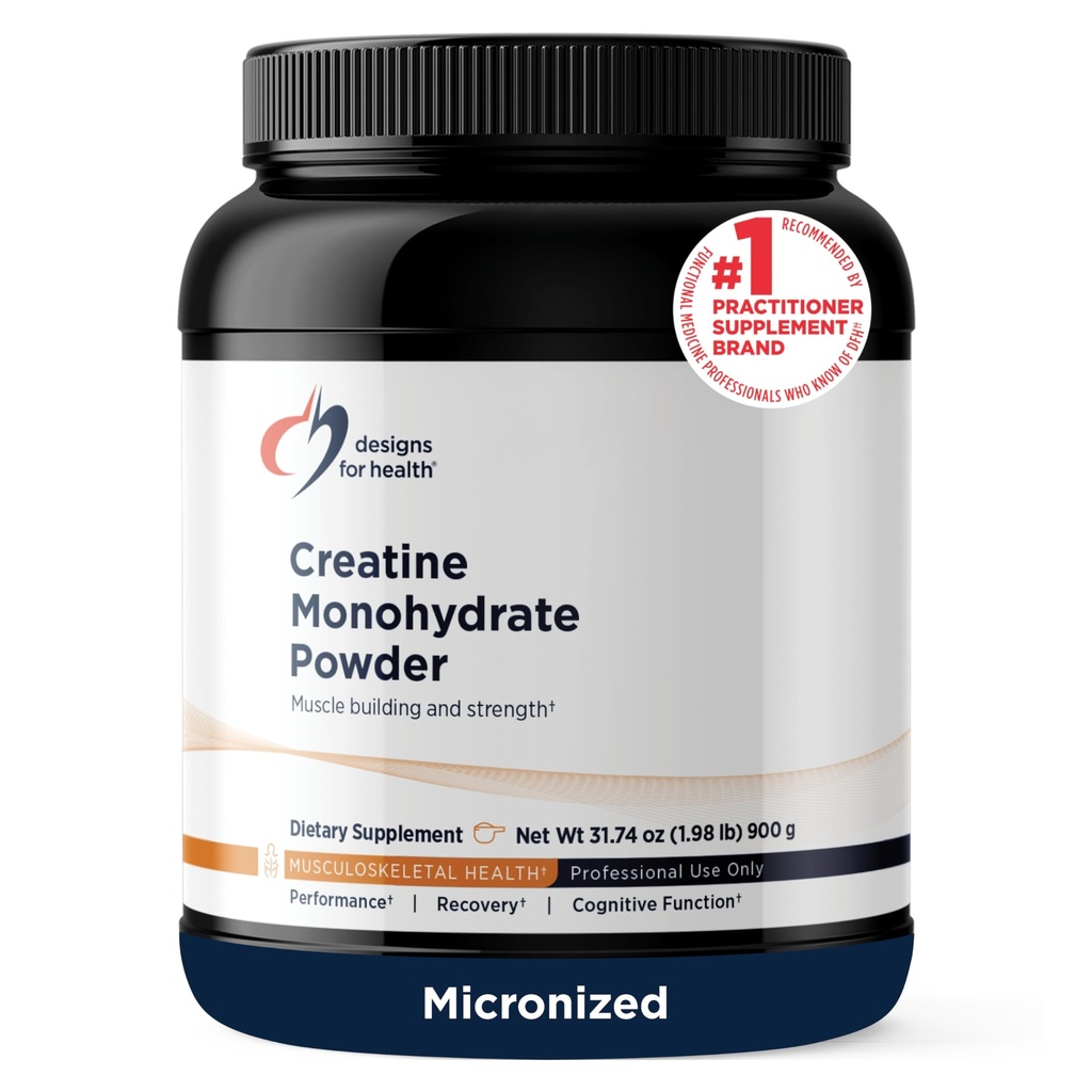 Conceptions pour la santé Poudre monohydratée de créatine - Poudre micronisée de créatine non aromatisée pour les femmes et les hommes pour soutenir la force musculaire, l'exercice + santé cérébrale, monohydrate de créatine pure 5g (180 portions)