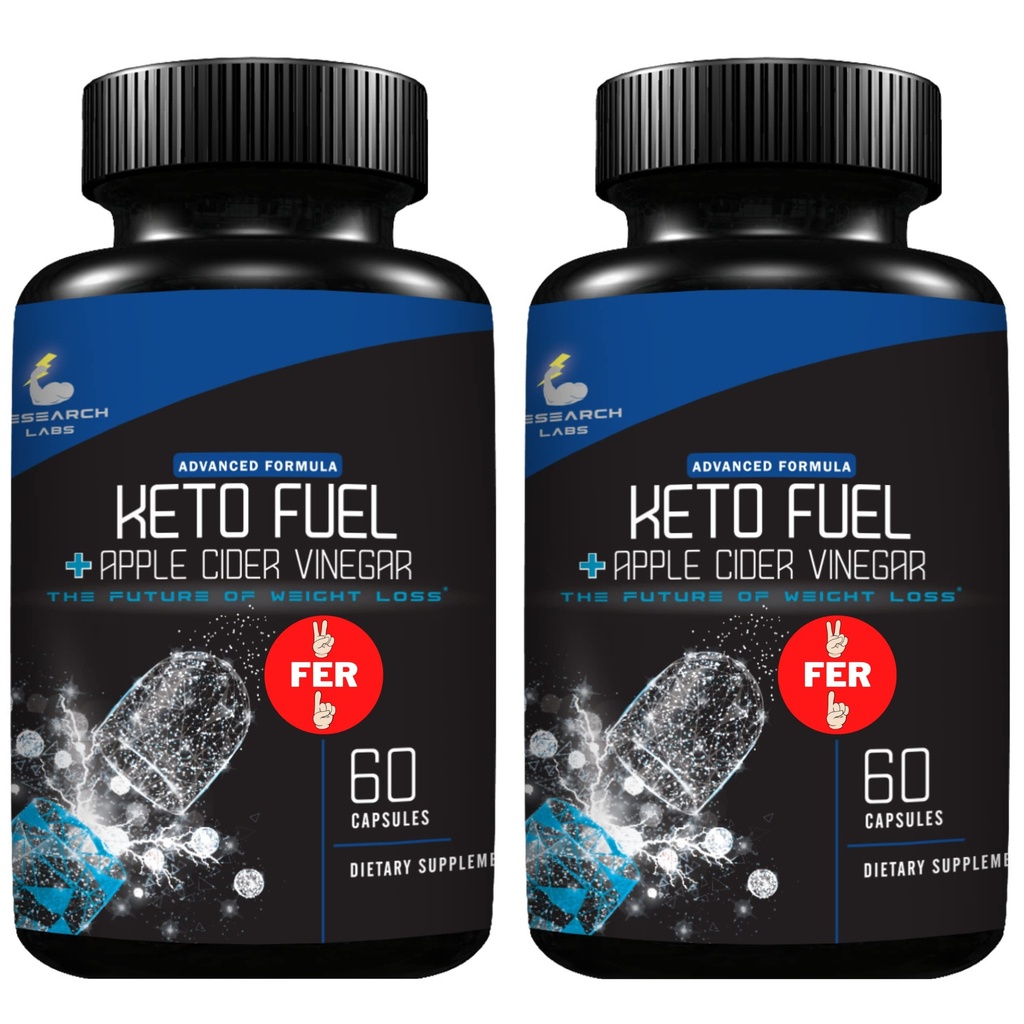 Laboratoires de recherche 2 fer 1 Ad Keto Diet Pills Detox Cleanse & Support w/Apple Cider Vinegar 120 Contient Cétones propriétaires, Funger Suppressant Perte de poids Diet Pills