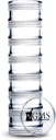Organisateur de pilules de 7 jours - Boîte à pilules empilable -Fits petits comprimés et suppléments de vitamine - Gardez votre médicament quotidien organisé en un seul endroit - Extra petit - clair
