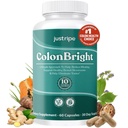 ColonBright Psyllium Husk Powder Colon Cleanser - Colon Cleanse for Constipation Relief, Bloating Relief & Gut Health, Vegan, Gluten Free Fiber Supplement - Healthy Digestive Function 30 Servings (1)