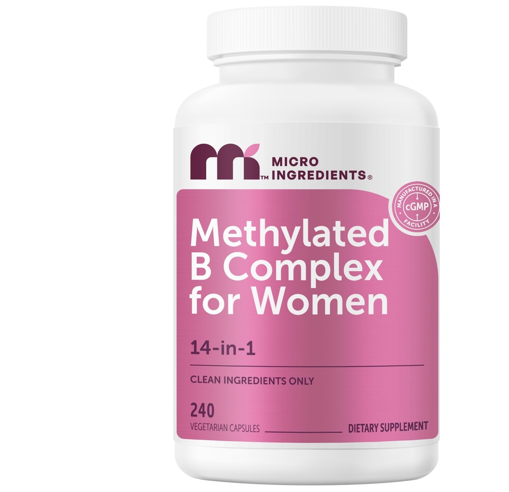 Micro-ingrédients Complexe B méthylé pour les femmes, 240 Capsules végétariennes