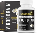 Supplément Nootropique Vigor Cerveau Premium – Concentration, Cerveau & Mémoire – Formulé avec 40 ingrédients Nootropiques uniques: DMAE, Choline, Phosphatidylsérine, Bacopa Monnier & Huperzine A (1)