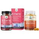 Ensemble de pilules G-Curve Butt and Breast Enhancement - Herbal Enhancer peut soutenir les courbes de sculptation du corps et les gummies turcuma pour adultes Peach Flavor - Gummes de soutien interarmées extra-fort