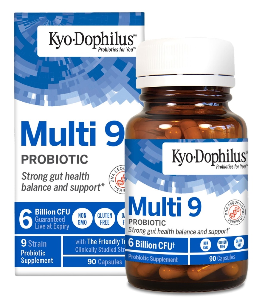 Kyolique Kyo-Dophilus Multi 9 Probiotique, solide équilibre et soutien de la santé de Gut*, 90 capsules