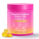 BURMINY Her Juicy Feminine Probiotics Gummies, Premium Feminine Balance Probiotics with Slippery Elm for Women's pH Balance and Freshness – Support Daily Wellness & Comfort 60 ananas