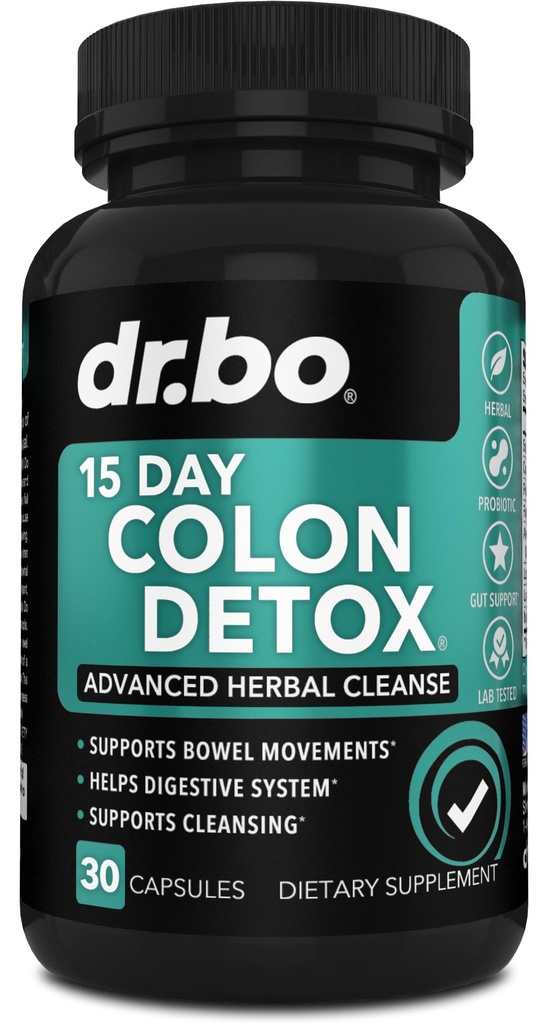 Détox nettoyant Colon pour le poids flush - Pilules nettoyantes intestinales et probiotiques de 15 jours - Laxatif naturel rapide pour le soulagement de la constipation - Suppléments de mouvement Bowel pour le ballonnement de l'estomac, soutien de la perte Gut
