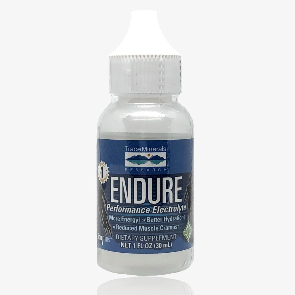 Trace Minerals Endure - Supplément de support d'absorption minérale liquide - Supplément d'électrolyte pour aider l'hydratation et l'énergie saine - Soutien de performance avec le magnésium et le chlorure - 1 fl oz (48 portions)