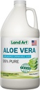 Land Art - Pure Aloe Vera Juice Unlavored – Cold-Processed - 99,7% Aloe Vera Bio Filet intérieur de feuilles fraîches du Texas – Digestive Health, Detox and Natural Wellness – 64 fl oz