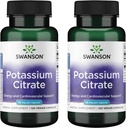Citrate de potassium de Swanson - Supplément minéral Promouvoir la santé cardiaque et le soutien énergétique - Aides Fonction optimale de nerf et de rein avec des ingrédients naturels - (120 Capsules, 99mg chacun) (2 Pack)