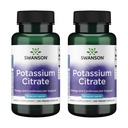Citrate de potassium de Swanson - Supplément minéral Promouvoir la santé cardiaque et le soutien énergétique - Aides Fonction optimale de nerf et de rein avec des ingrédients naturels - (120 Capsules, 99mg chacun) (2 Pack)