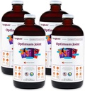 LIQUIDHEALTH Optimum Joint Support Liquid Multivitamin with Glucosamine, Chondroitin, MSM, Hyaluronic Acid - Increase Mobility, Joint Comfort, for Runners & Athletes - Made in USA, Vegan (4 Pack)