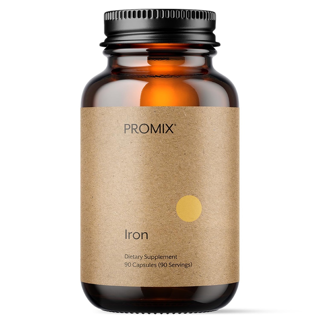 Promix Nutrition Heme Iron Supplement | Gut Friendly | 11mg polypeptide Formula - 90 Count