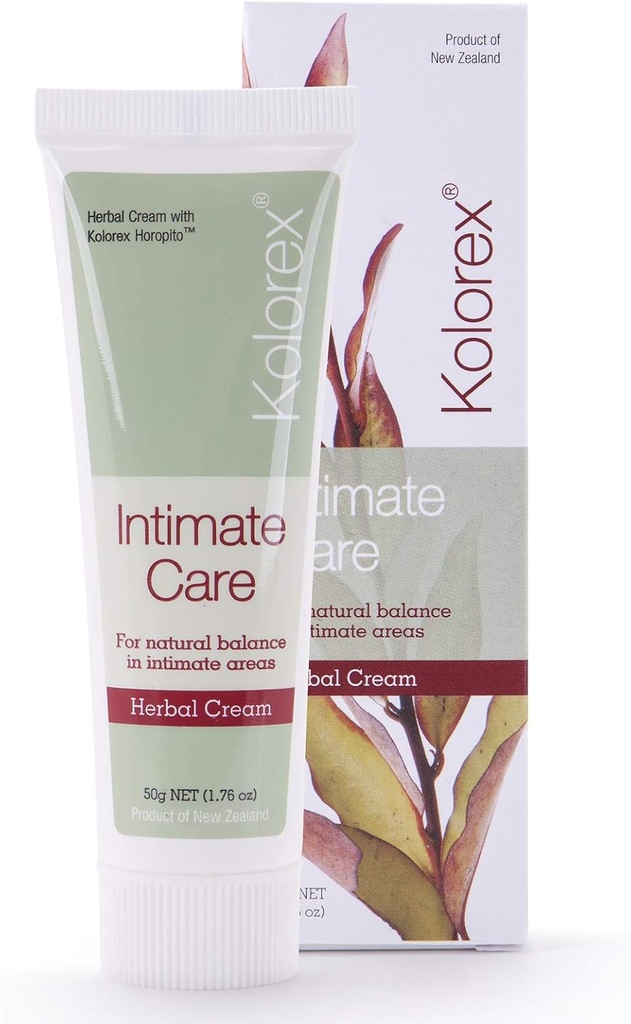 Kolorex® Vaginal Care Cream, Herbes naturelles apaise les zones intimes, ravive la peau sensible.
