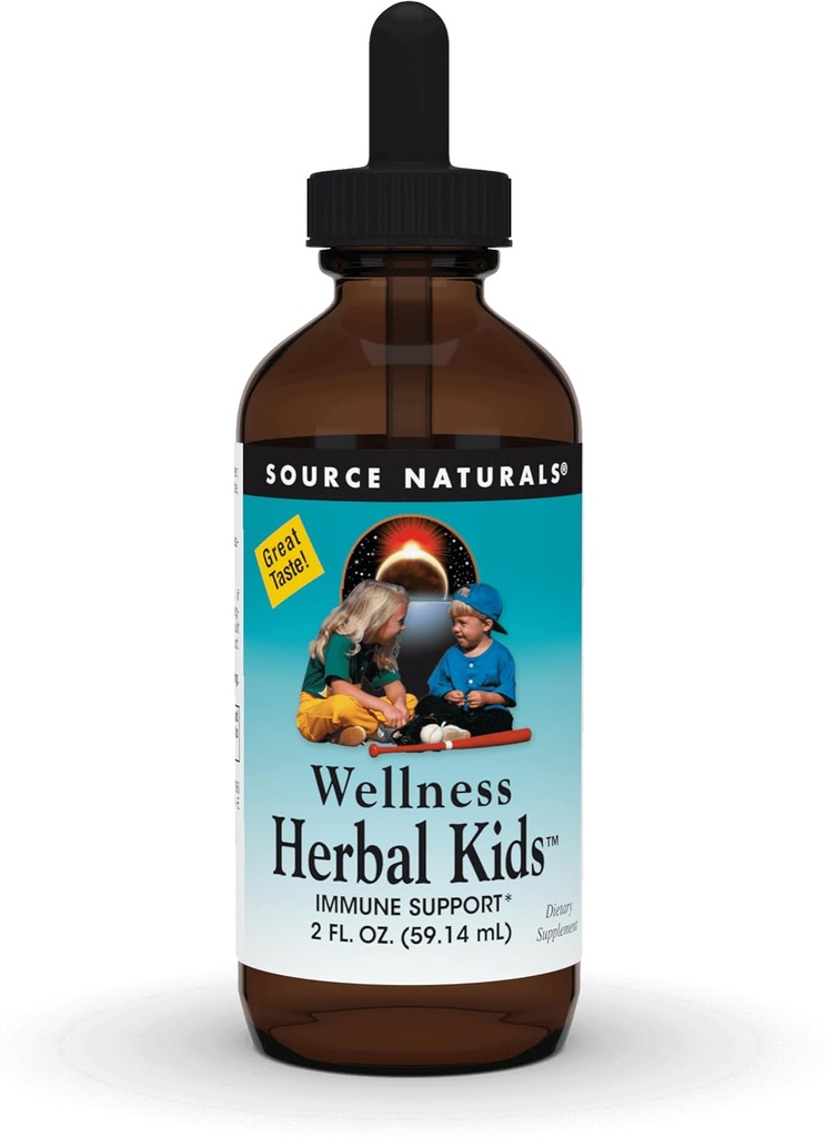 Source Naturals Wellness Herbal Kids, pour le soutien du système immunitaire* - 2 oz fluide