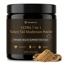 Turkey Tail Mushroom Powder for Dogs – Ultra 7-in-1 Mushroom Powder with Beta-Glucans, Immune, Digestive & Brain Support, Chicken Liver Flavor, Daily Supplement for Dogs-120g
