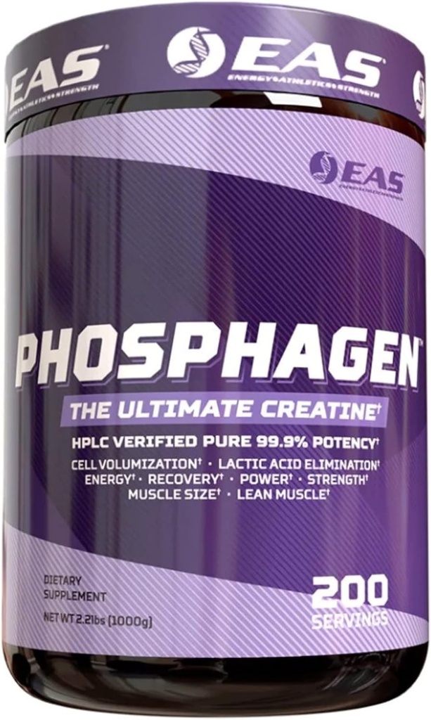 EAS Phosphagen Ultimate Creatine Powder (poudre de créatine) Power, Strength, Muscle Size, & Cell Volumization (poudre de créatine ultime)