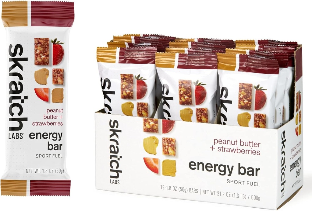 SKRATCH LABS Energy Bar-Beurre d'arachides + Fraises (12 pack)
