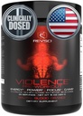 Violence Pre Workout Powder for Men & Women, Clinically Dosed Preworkout, 180 mg Caffeine + L-Theanine, L Citrulline Malate, Beta Alanine, Alpha GPC - 25 Servings, Blood Orange - Energy, Focus & Pump