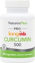 NaturesPlus PRO Longvida Curcumin 500 mg - 60 capsules - Promotion d'une protection radicale sans danger - Non-OGM, végétalien et sans gluten - 60 portions