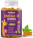 NuBest Omega 3 Gommies pour les enfants et les adolescents avec de l'huile de lin.