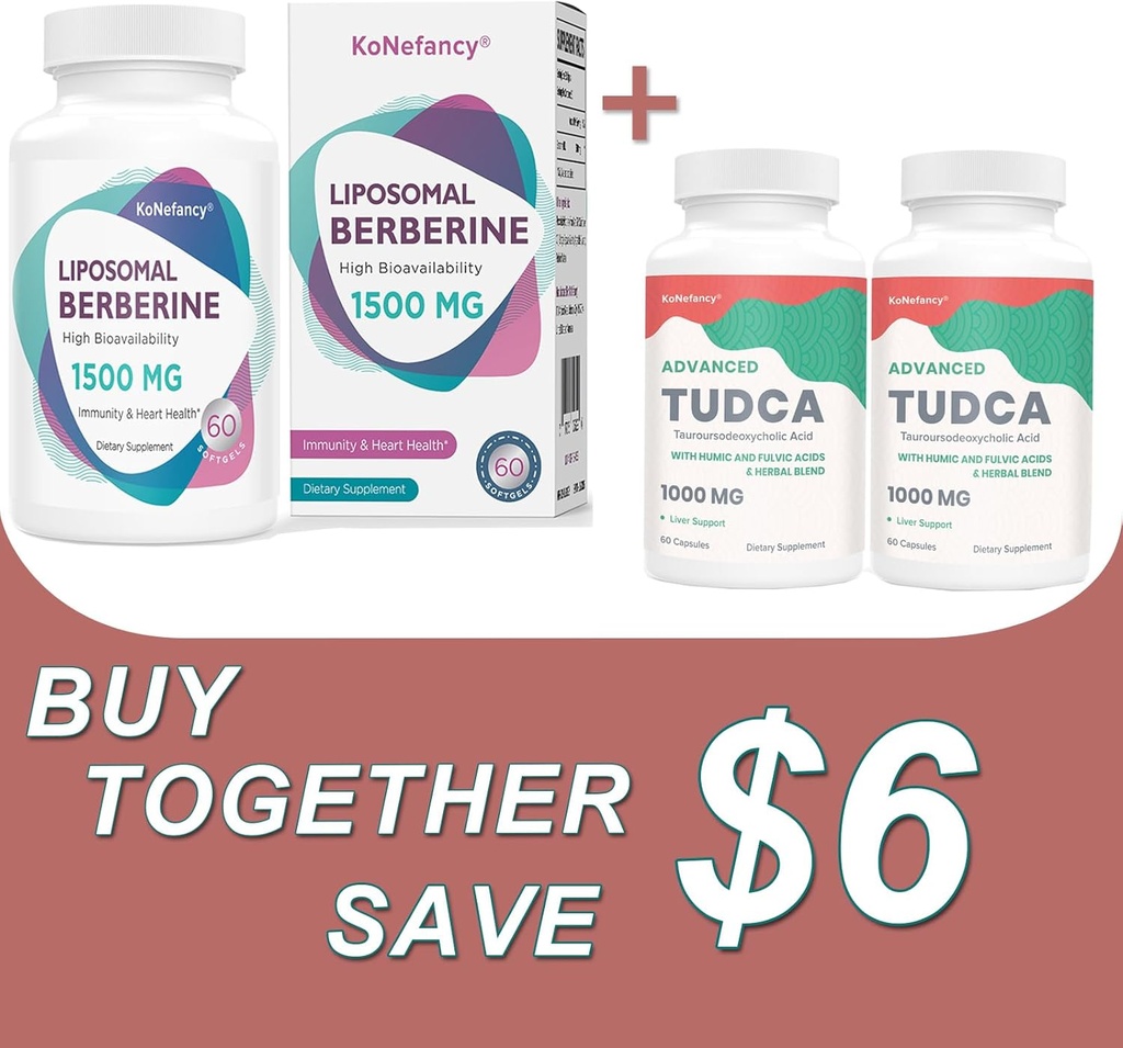 Optimisez votre santé avec TUDCA Complex 2Pack et Berberine Liposomale 1500mg